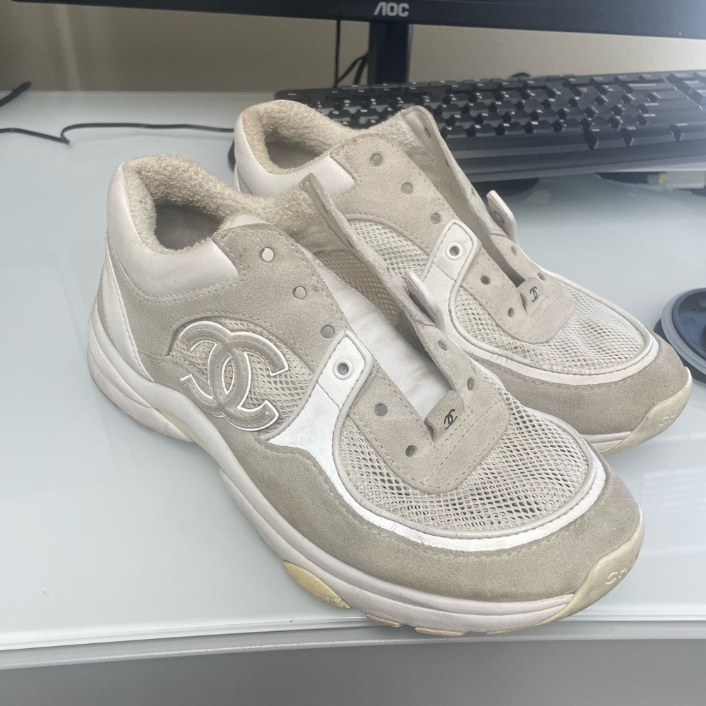 Authentic 7.5 Chanel tennis shoes